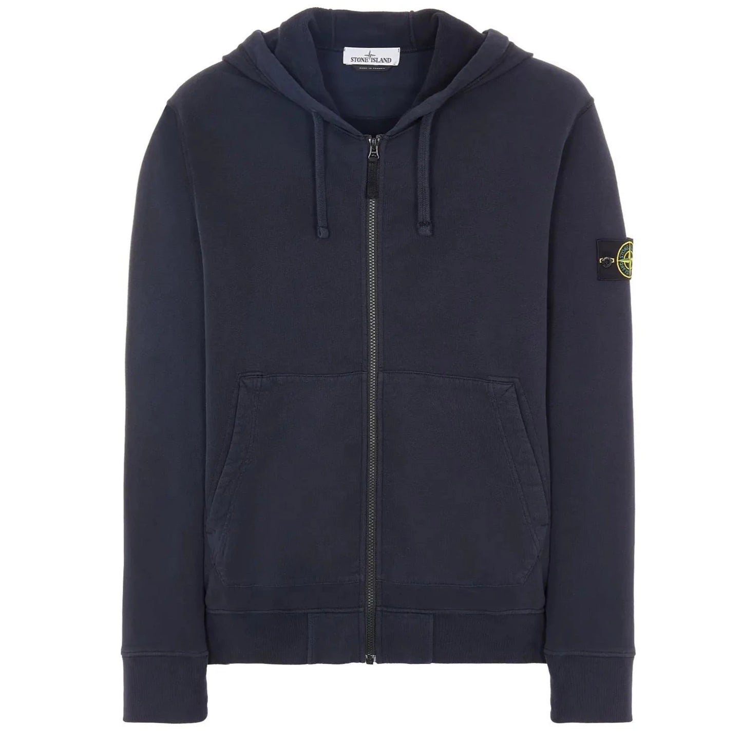Stone Island Zip Up Hoodie - Navy