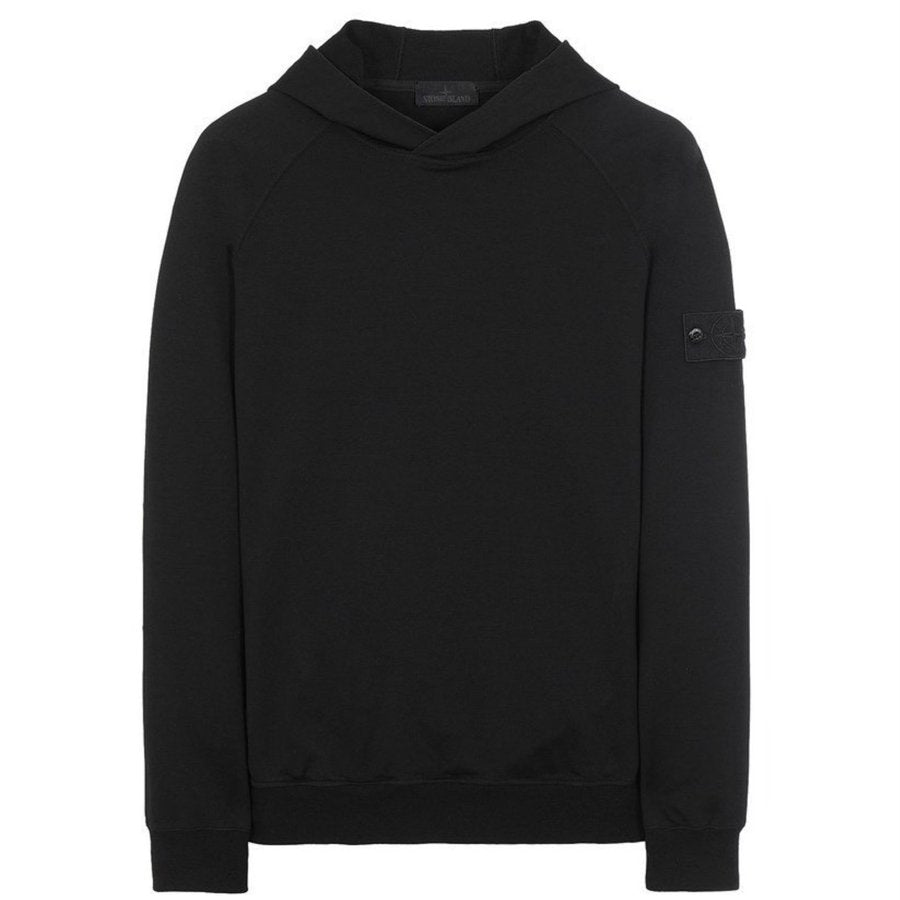 Stone Island Ghost Badge Hoodie- Black