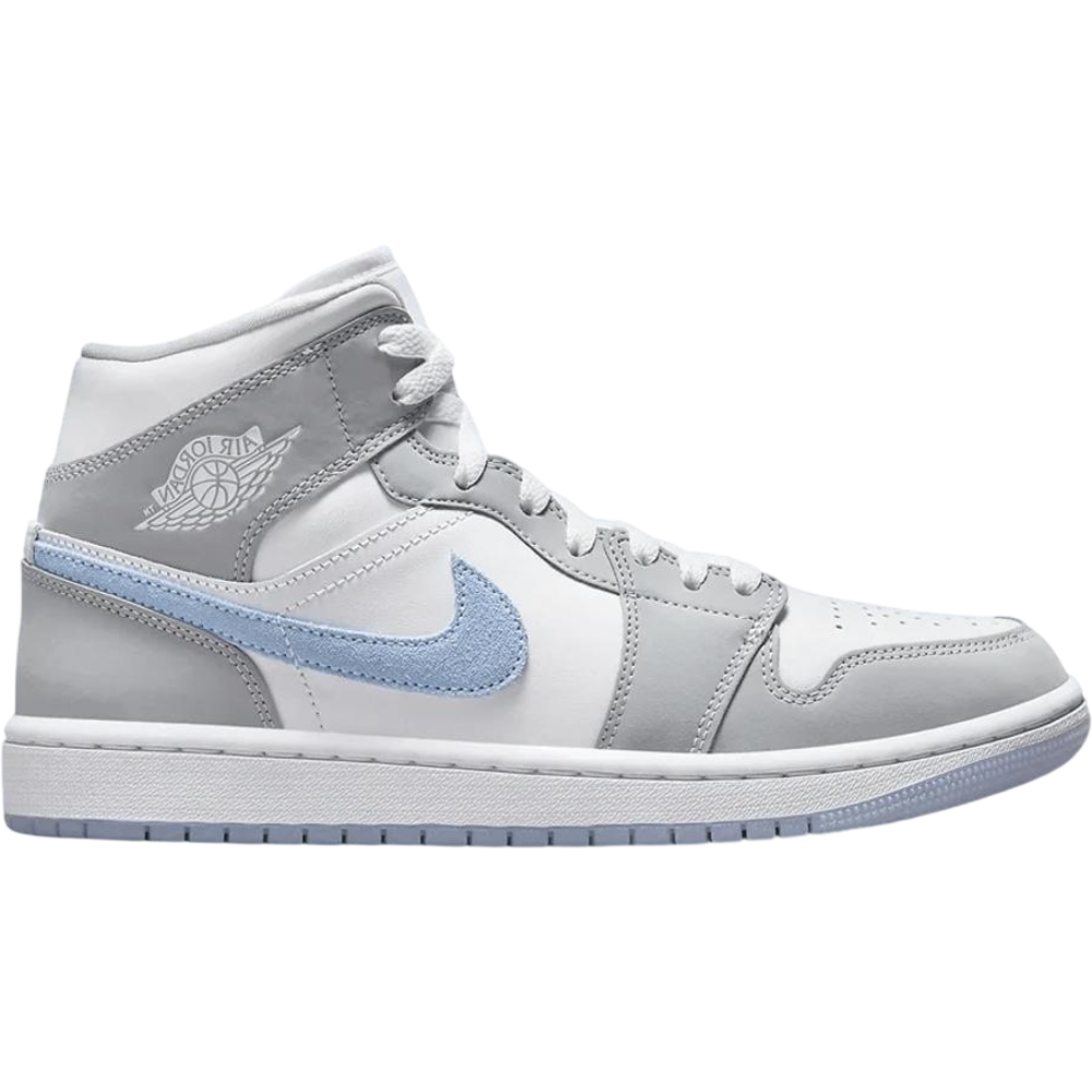 Jordan 1 Mid Wolf Grey Aluminum (Women's) hos Wear The Hype