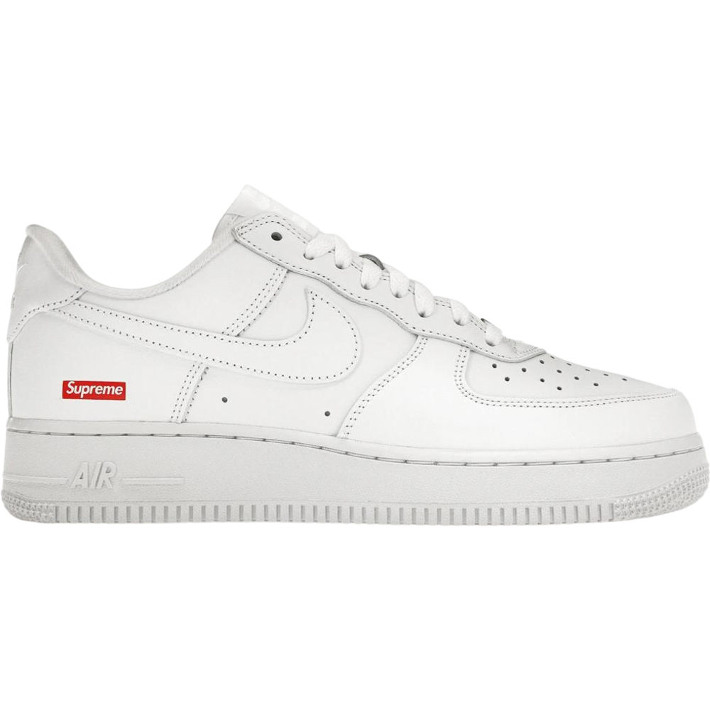 Nike Air Force 1 Low Supreme White hos Wear The Hype