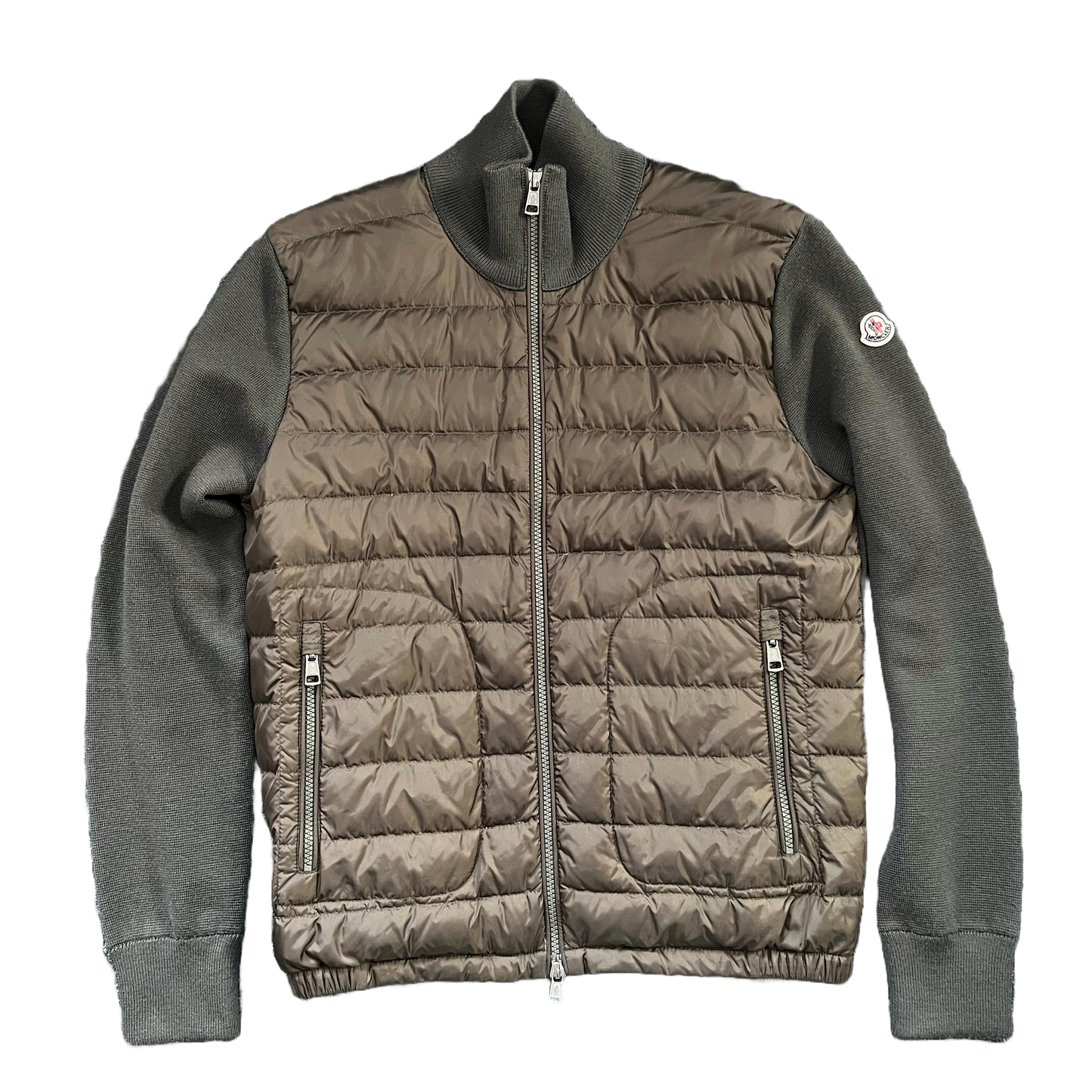 Moncler Down Cardigan - Military Green