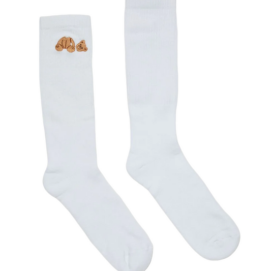 Palm Angels Bear Logo Ribbed Socks