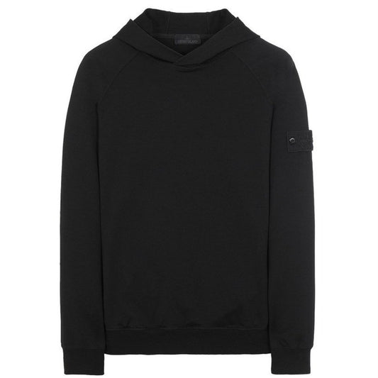 Stone Island Ghost Badge Hoodie- Black