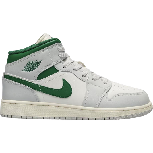Air Jordan 1 Mid White Pure Platinum Pine Green (GS) Jordan
