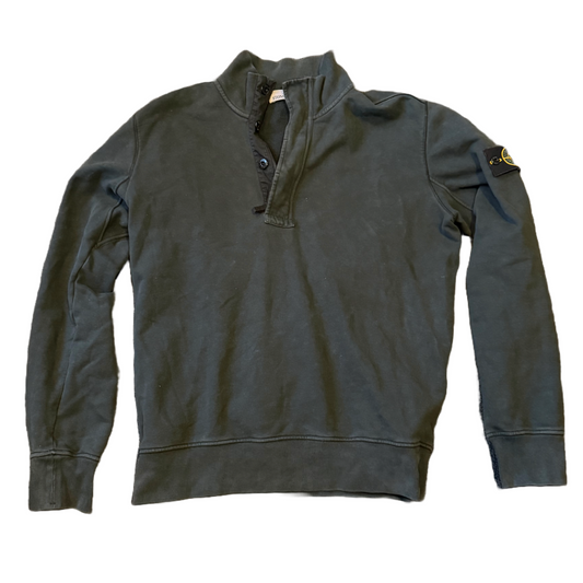 Stone Island Quarter Zip- Dark Green