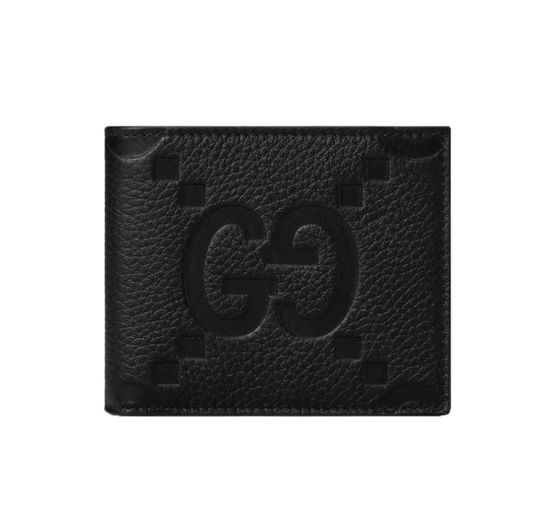 Gucci Jumbo GG Leather Wallet- Black