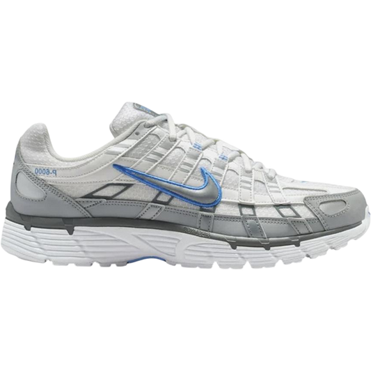 Nike P-6000 White Metallic Silver Blue