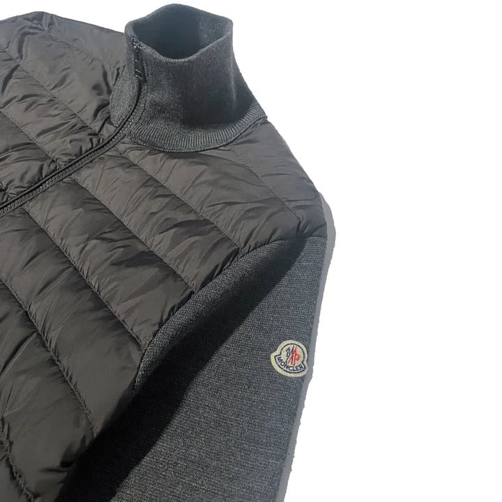 Moncler Down Cardigan- Grey