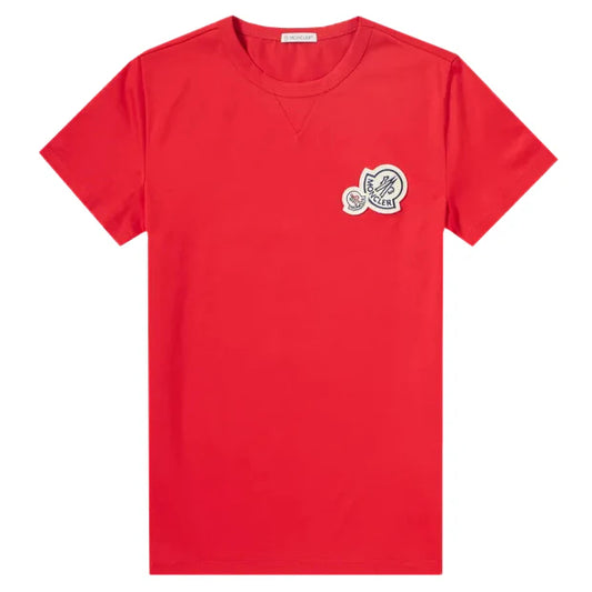 Moncler Double Logo T-shirt Red