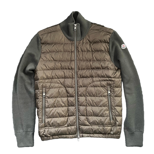 Moncler Down Cardigan- Military Green