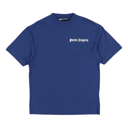 Palm Angels Logo T-shirt- Blue