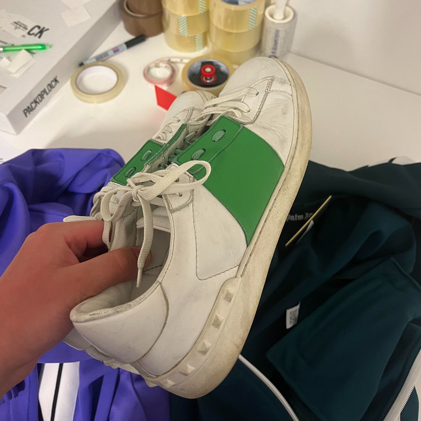 Valentino Open Green Sneaker